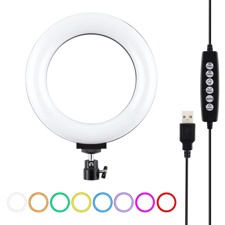 PULUZ 6.2 inch 16cm USB 10 Modes 8 Colors RGBW Dimmable LED Ring Vlogging Photography Video Lights with Tripod Ball Head(Black) - Ring Light by PULUZ | Online Shopping South Africa | PMC Jewellery | Buy Now Pay Later Mobicred