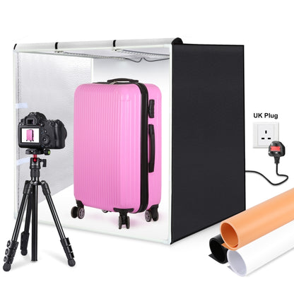 PULUZ 80cm Folding Portable 80W 9050LM White Light Photo Lighting Studio Shooting Tent Box Kit with 3 Colors (Black, White, Orange) Backdrops(UK Plug) -  by PULUZ | Online Shopping South Africa | PMC Jewellery | Buy Now Pay Later Mobicred