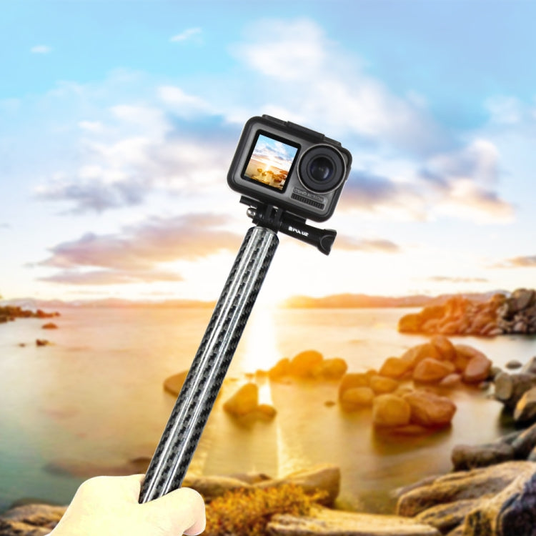 PULUZ 165mm Aluminum Alloy Carbon Fiber Floating Buoyancy Selfie-stick Extension Arm Rods for GoPro, Insta360, DJI and Other Action Cameras - Floating Grip & Ball by PULUZ | Online Shopping South Africa | PMC Jewellery | Buy Now Pay Later Mobicred