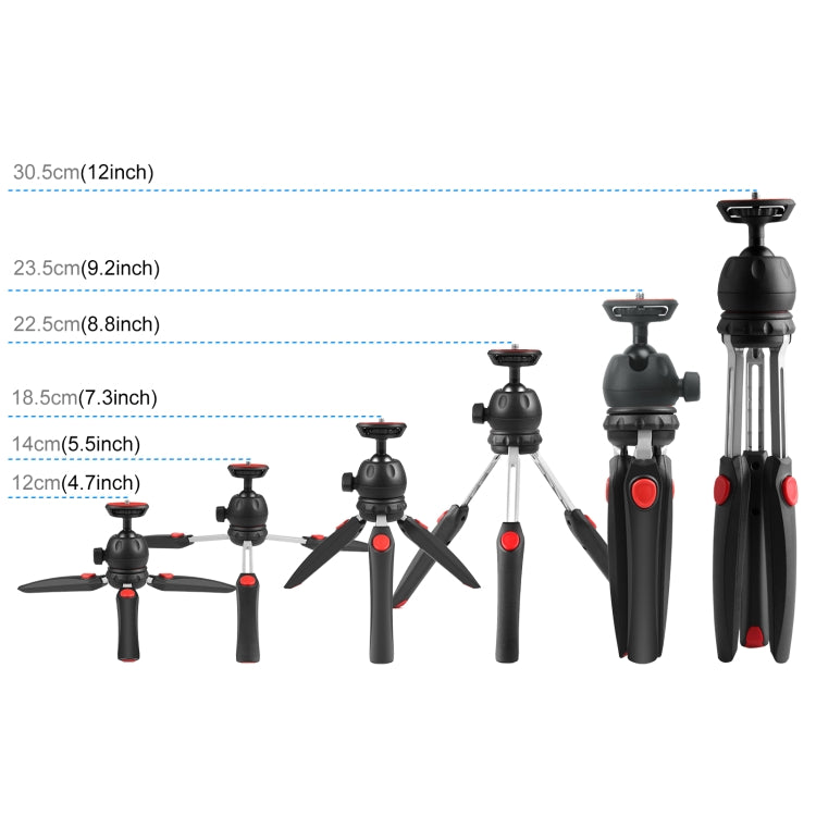 PULUZ Mini VLOG Live Stabilizer Stand Tripod with Phone Clamp for Smartphones (Red) - Stand by PULUZ | Online Shopping South Africa | PMC Jewellery | Buy Now Pay Later Mobicred