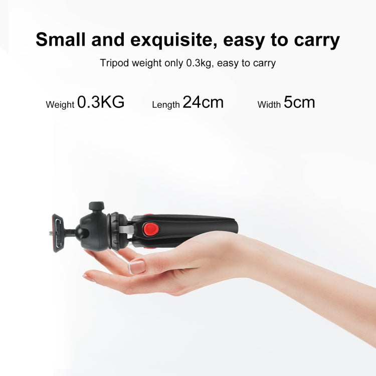 PULUZ Mini VLOG Live Stabilizer Stand Tripod with Phone Clamp for Smartphones (Red) - free shipping - PMC Jewellery - Order now!