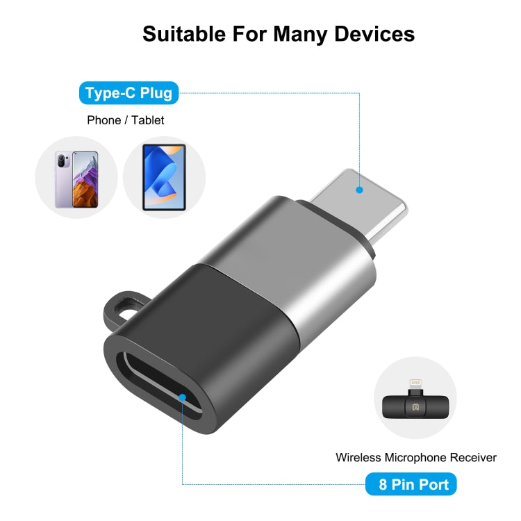 PULUZ 8 Pin to USB-C / Type-C OTG Adapter (Black) - Converter & Adapter by PULUZ | Online Shopping South Africa | PMC Jewellery | Buy Now Pay Later Mobicred