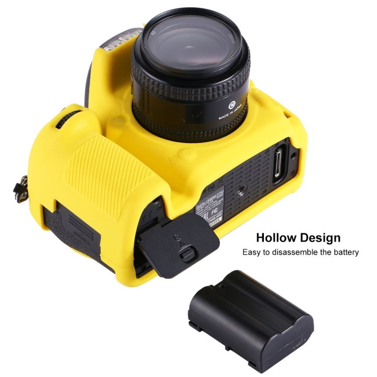 PULUZ Soft Silicone Protective Case for Nikon D750(Yellow) - Protective Case by PULUZ | Online Shopping South Africa | PMC Jewellery | Buy Now Pay Later Mobicred