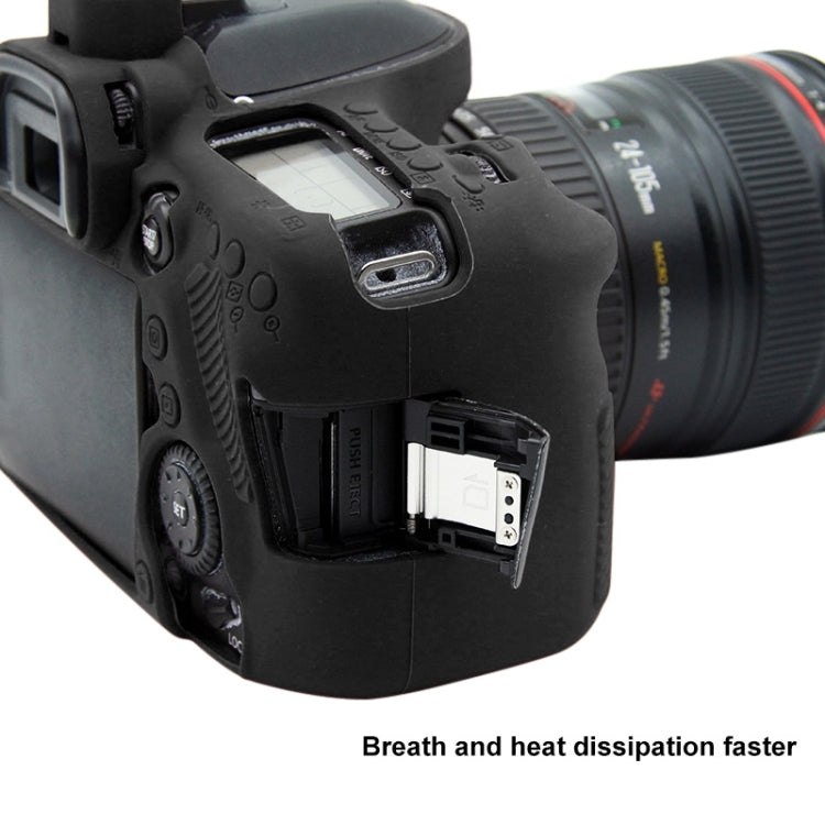 PULUZ Soft Silicone Protective Case for Canon EOS 80D(Black) - Protective Case by PULUZ | Online Shopping South Africa | PMC TechLife | Buy Now Pay Later Mobicred