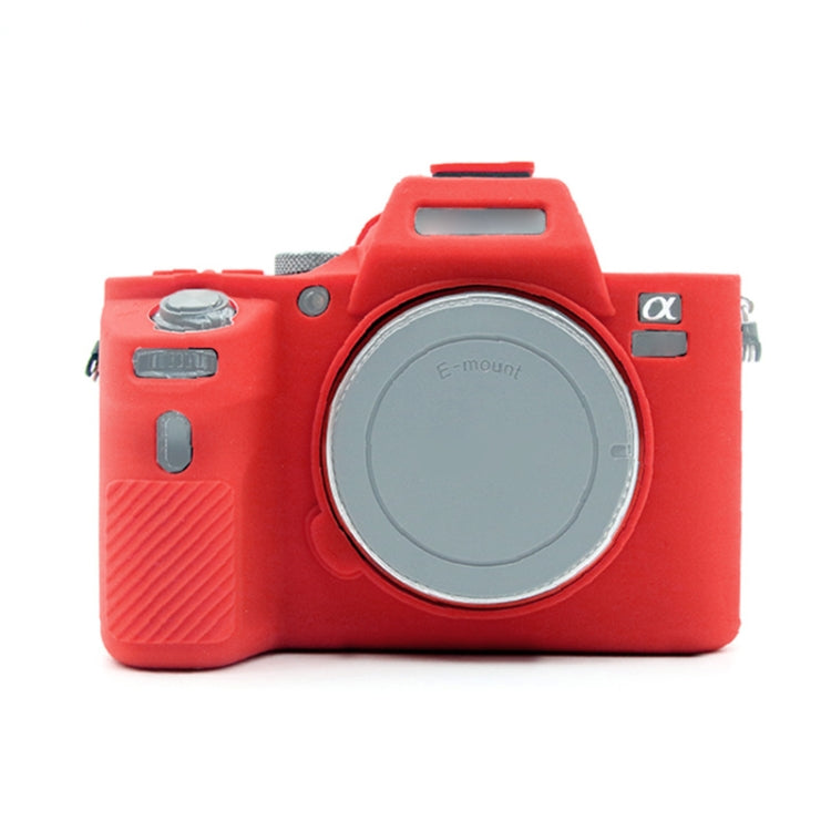 PULUZ Soft Silicone Protective Case for Sony ILCE-7MII / 7SMII / 7RMII(Red) - Protective Case by PULUZ | Online Shopping South Africa | PMC TechLife | Buy Now Pay Later Mobicred