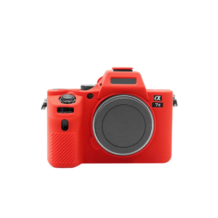 PULUZ Soft Silicone Protective Case for Sony ILCE-7MII / 7SMII / 7RMII(Red) - Protective Case by PULUZ | Online Shopping South Africa | PMC TechLife | Buy Now Pay Later Mobicred