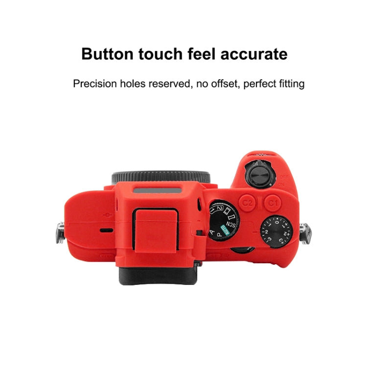 PULUZ Soft Silicone Protective Case for Sony ILCE-7MII / 7SMII / 7RMII(Red) - Protective Case by PULUZ | Online Shopping South Africa | PMC TechLife | Buy Now Pay Later Mobicred
