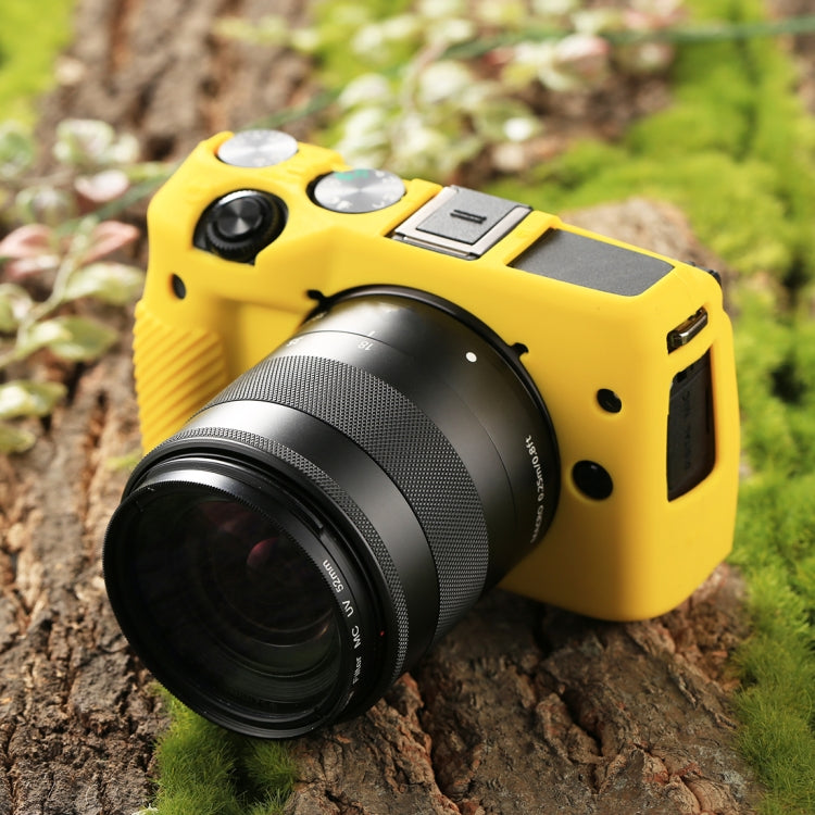 PULUZ Soft Silicone Protective Case for Canon EOS M3(Yellow) - Protective Case by PULUZ | Online Shopping South Africa | PMC Jewellery | Buy Now Pay Later Mobicred