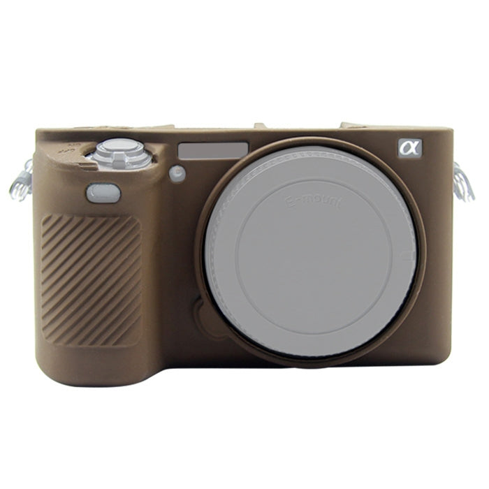 PULUZ Soft Silicone Protective Case for Sony ILCE-6500(Coffee) - Protective Case by PULUZ | Online Shopping South Africa | PMC TechLife | Buy Now Pay Later Mobicred