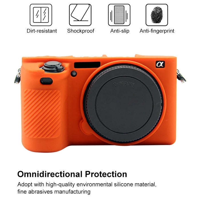 PULUZ Soft Silicone Protective Case for Sony ILCE-6500(Orange) - Protective Case by PULUZ | Online Shopping South Africa | PMC Jewellery | Buy Now Pay Later Mobicred