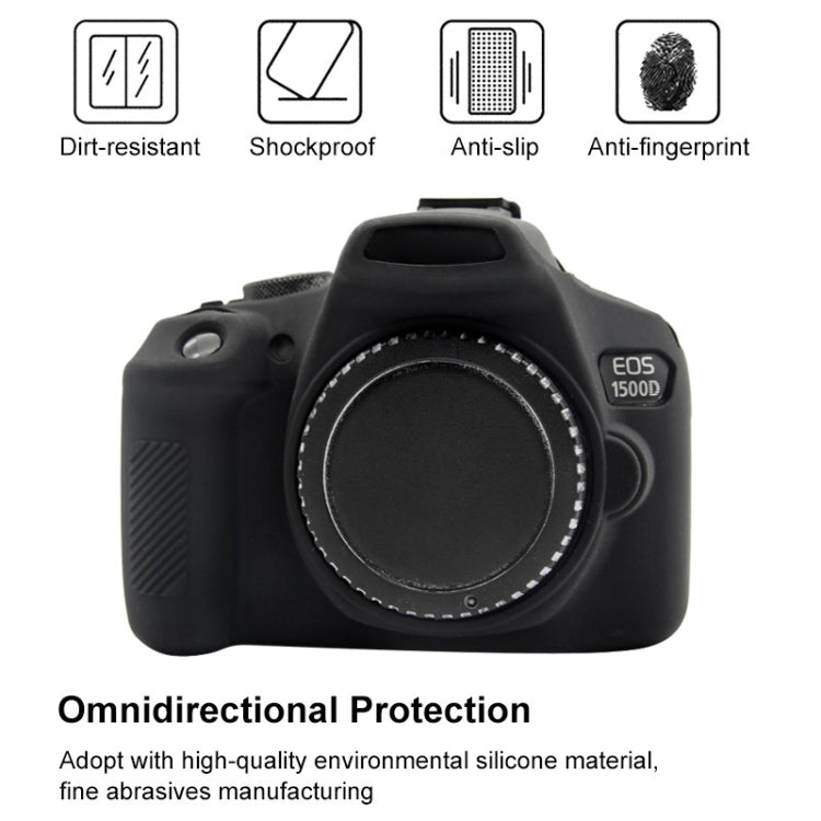 PULUZ Soft Silicone Protective Case for Canon EOS 1300D / 1500D(Black) - Protective Case by PULUZ | Online Shopping South Africa | PMC TechLife | Buy Now Pay Later Mobicred
