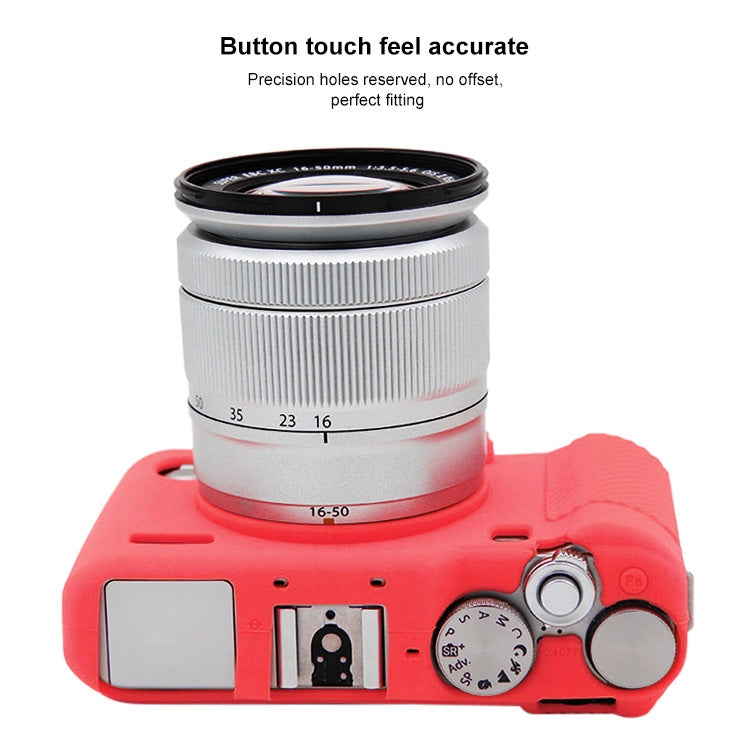 PULUZ Soft Silicone Protective Case for FUJIFILM X-A3 / X-A10(Rose Red) - Protective Case by PULUZ | Online Shopping South Africa | PMC TechLife | Buy Now Pay Later Mobicred