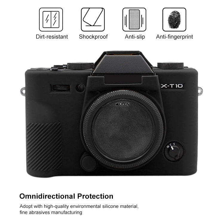 PULUZ Soft Silicone Protective Case for FUJIFILM XT10(Black) - Protective Case by PULUZ | Online Shopping South Africa | PMC TechLife | Buy Now Pay Later Mobicred