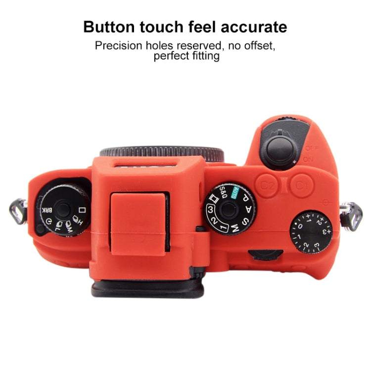 PULUZ Soft Silicone Protective Case for Sony A9 (ILCE-9) / A7 III/ A7R  III(Red) - Protective Case by PULUZ | Online Shopping South Africa | PMC TechLife | Buy Now Pay Later Mobicred