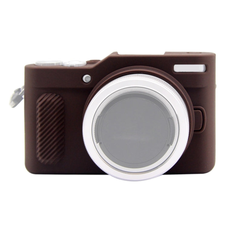 PULUZ Soft Silicone Protective Case for Panasonic Lumix GF10(Coffee) - Protective Case by PULUZ | Online Shopping South Africa | PMC TechLife | Buy Now Pay Later Mobicred