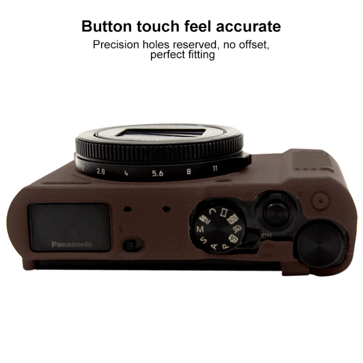 PULUZ Soft Silicone Protective Case for Panasonic Lumix  LX10(Coffee) - Protective Case by PULUZ | Online Shopping South Africa | PMC Jewellery | Buy Now Pay Later Mobicred
