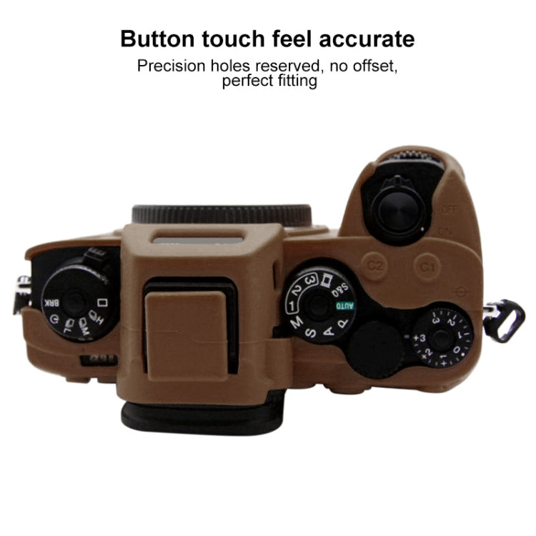 PULUZ Soft Silicone Protective Case for Sony ILCE-9M2/ Alpha 9 II / A92(Coffee) - free shipping - PMC TechLife - Order now!