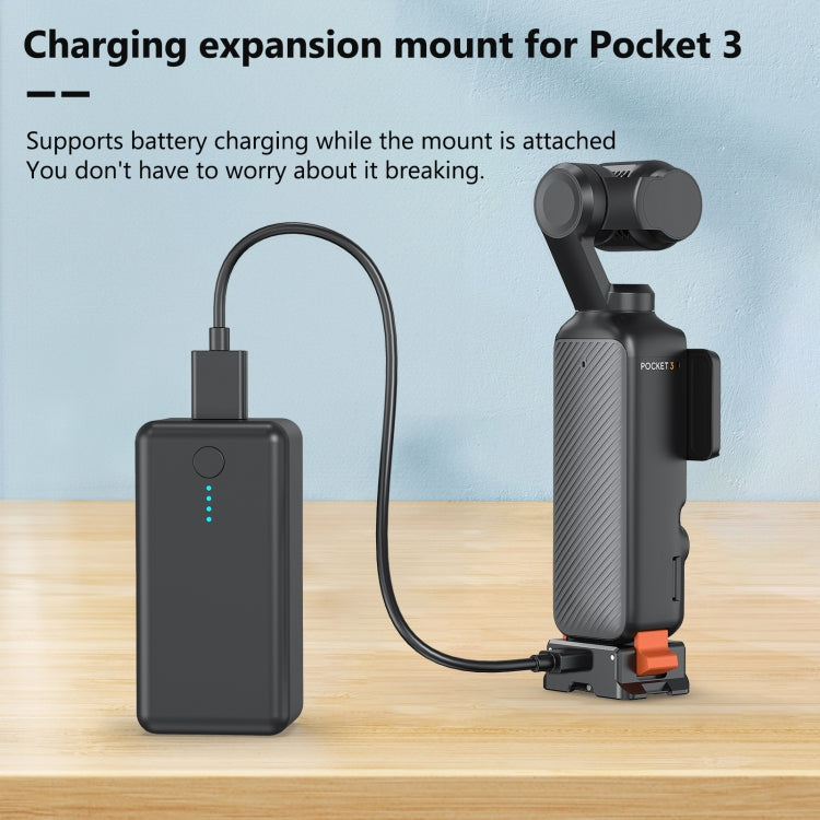 For DJI Osmo Pocket 3 PULUZ Type-C Charging Base Quick Release Mount Adapter (Black) - free shipping - PMC TechLife - Order now!