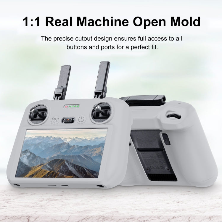 For DJI Mini 4 Pro / Air 3 Remote Control / DJI RC 2 with Screen PULUZ Silicone Protective Case (Grey) - Others by PULUZ | Online Shopping South Africa | PMC TechLife