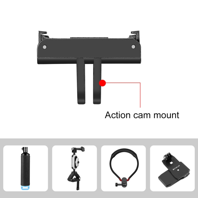 For DJI Osmo Action 5 Pro / 4 / 3 PULUZ Magnetic Quick Release Base Expansion Mount (Black) - Mount & Holder by PULUZ | Online Shopping South Africa | PMC Jewellery | Buy Now Pay Later Mobicred