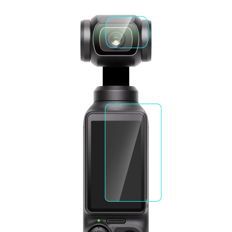 For DJI OSMO Pocket 3 PULUZ 9H 2.5D HD Tempered Glass Lens Protector + Screen Film (Transparent) - Protective Film & Stickers by PULUZ | Online Shopping South Africa | PMC Jewellery