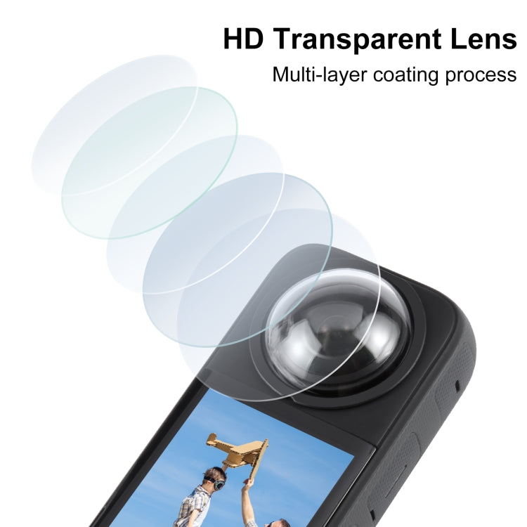 For Insta360 X3 PULUZ Lens Guard Optical Glass Protective Cover (Black) - Len Accessories by PULUZ | Online Shopping South Africa | PMC Jewellery | Buy Now Pay Later Mobicred