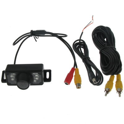 7 LED IR Infrared Waterproof Night Vision Wired Short Lens DVD Rear View, With Scaleplate , Support Installed in Car DVD Navigator or Car Monitor , Wide Viewing Angle: 140 degree (YX002)(Black) - Rear View Cameras by PMC Jewellery | Online Shopping South Africa | PMC Jewellery | Buy Now Pay Later Mobicred