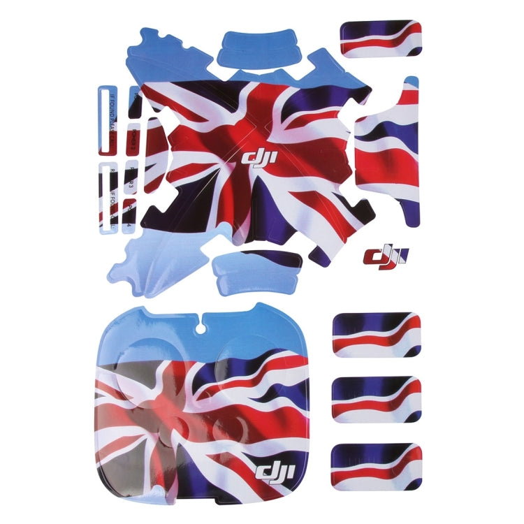 UK Flag Pattern 4D Imitation Carbon Fiber PVC Water Resistance Sticker Kit for DJI Phantom 3 Quadcopter & Remote Controller & Battery -  by PMC Jewellery | Online Shopping South Africa | PMC Jewellery | Buy Now Pay Later Mobicred
