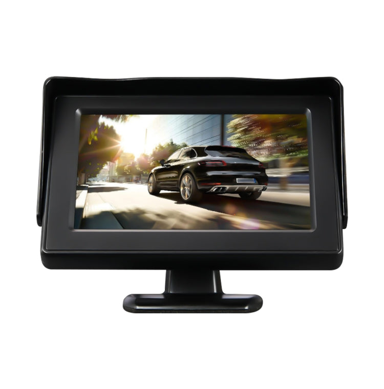 4.3 inch Car Color Monitor with Adjustable Angle Holder & Universal Sunshade , Dual Video Input - Car Monitor by PMC Jewellery | Online Shopping South Africa | PMC Jewellery | Buy Now Pay Later Mobicred