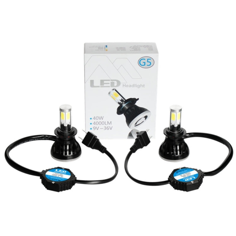 2 PCS H7-5HL-40W 4000lm / 6000K Car LED Headlight, White Light, DC 9-36V - LED Headlamps by PMC TechLife | Online Shopping South Africa | PMC TechLife | Buy Now Pay Later Mobicred
