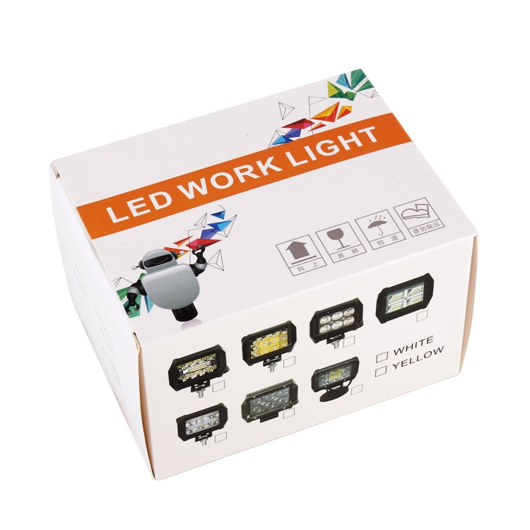 18W  6 LED White Light Floodlight Engineering Lamp / Waterproof IP67 SUVs Light, DC 10-30V(Black) - Work Lights by PMC TechLife | Online Shopping South Africa | PMC TechLife | Buy Now Pay Later Mobicred
