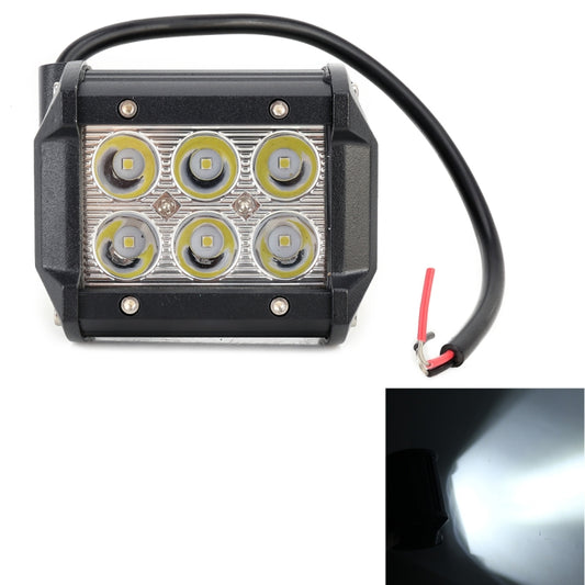 18W 6 LED White Light Condenser Engineering Lamp / Waterproof IP67 SUVs Light, DC 10-30V(Black) - Work Lights by PMC Jewellery | Online Shopping South Africa | PMC Jewellery | Buy Now Pay Later Mobicred