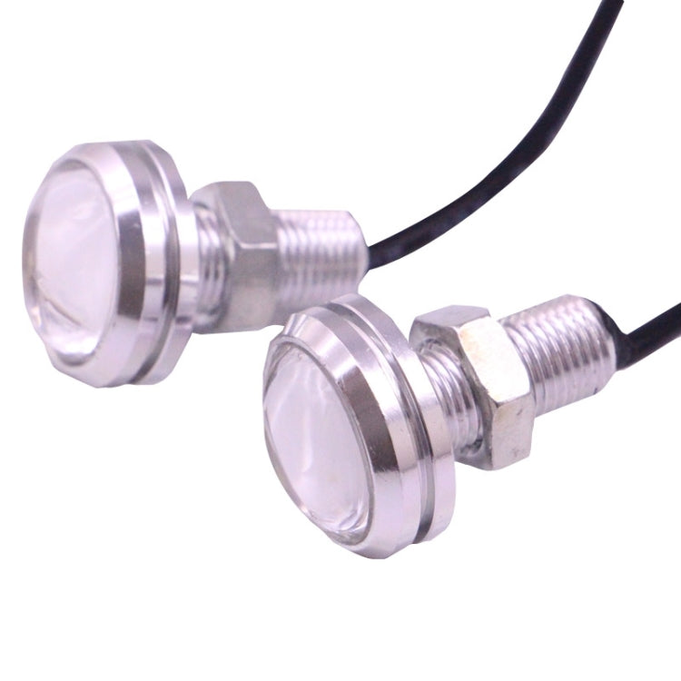 2 PCS 2x 3W 120LM Waterproof Eagle Eye Light White LED Light for Vehicles, Cable Length: 60cm(Silver) - free shipping - PMC TechLife - Order now!