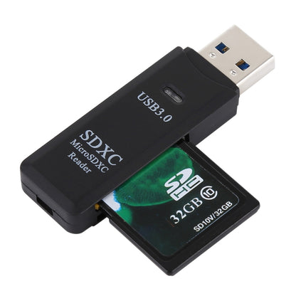 2 in 1 USB 3.0 Card Reader, Super Speed 5Gbps, Support SD Card / TF Card(Black) -  by PMC Jewellery | Online Shopping South Africa | PMC Jewellery | Buy Now Pay Later Mobicred