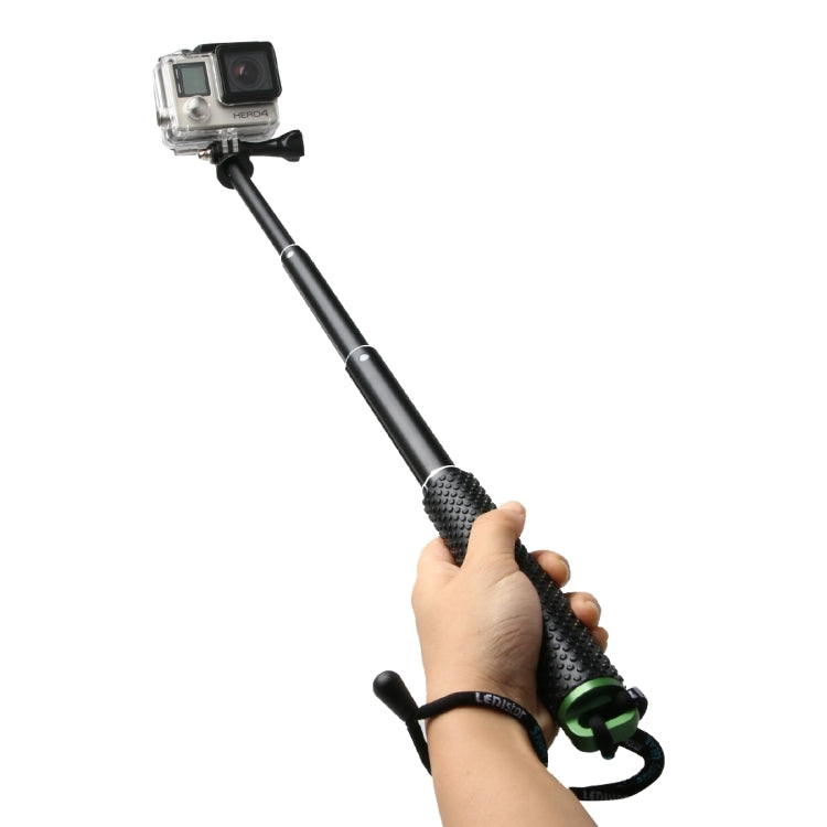 Handheld 49cm Extendable Pole Monopod with Screw for GoPro Hero12 Black / Hero11 /10 /9 /8 /7 /6 /5, Insta360 Ace / Ace Pro, DJI Osmo Action 4 and Other Action Cameras(Green) - Extendable Pole by PMC Jewellery | Online Shopping South Africa | PMC Jewellery | Buy Now Pay Later Mobicred