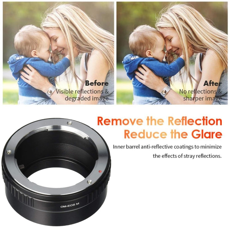 OM-EOS M Lens Mount Stepping Ring(Black) - free shipping - PMC TechLife - Order now!