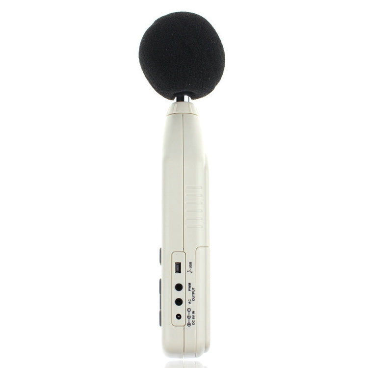 Digital Sound Level Meter with USB Port(Range: 30dB~130dB)(Beige) - Light & Sound Meter by PMC TechLife | Online Shopping South Africa | PMC TechLife | Buy Now Pay Later Mobicred