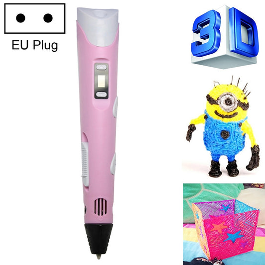 Hand-held 3D Printing Pen, EU Plug(Pink) - 3D Printer by PMC Jewellery | Online Shopping South Africa | PMC Jewellery | Buy Now Pay Later Mobicred