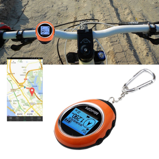 Keychain Handheld Mini GPS Navigation USB Rechargeable Location Finder Tracker for Outdoor Travel Climbing(Orange) - Personal Tracker by PMC Jewellery | Online Shopping South Africa | PMC Jewellery | Buy Now Pay Later Mobicred