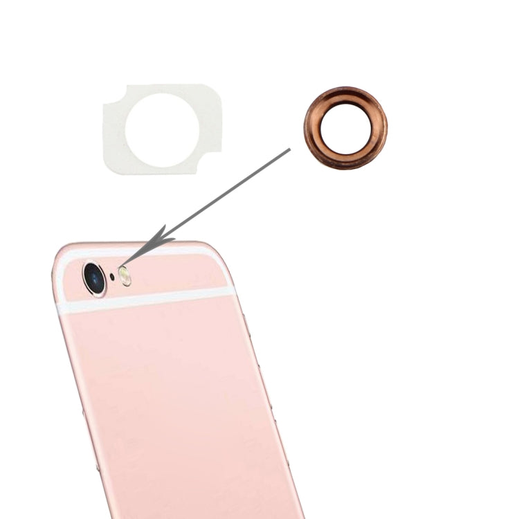 10 Pairs / Set Rear Camera Lens Ring + Flashlight Bracker for iPhone 6 Plus & 6s Plus(Rose Gold) - iPhone 6/6 Plus Parts by PMc TechLife | Online Shopping South Africa | PMc TechLife | Buy Now Pay Later Mobicred