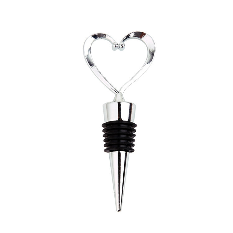 Creative Heart Design Wine Bottle Stopper(Silver) - Bottle Stopper by PMC Jewellery | Online Shopping South Africa | PMC Jewellery | Buy Now Pay Later Mobicred