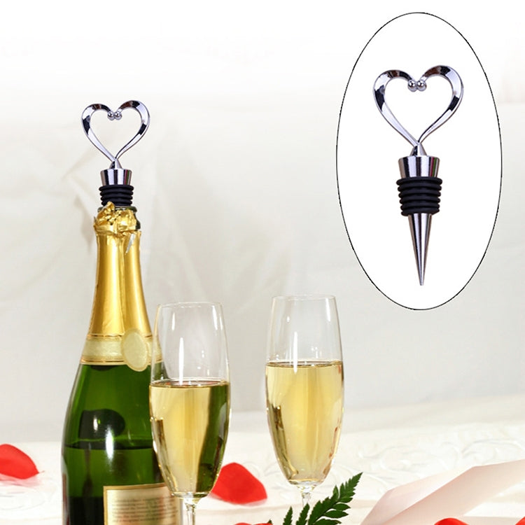 Creative Heart Design Wine Bottle Stopper(Silver) - Bottle Stopper by PMC Jewellery | Online Shopping South Africa | PMC Jewellery | Buy Now Pay Later Mobicred