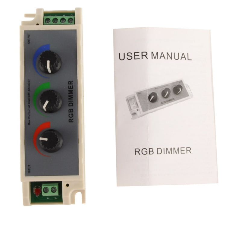 3 Channel RGB LED Dimmer Controller for LED Light Strip DC12-24V, Output Current: 3A - LED Controller by PMc TechLife | Online Shopping South Africa | PMc TechLife | Buy Now Pay Later Mobicred