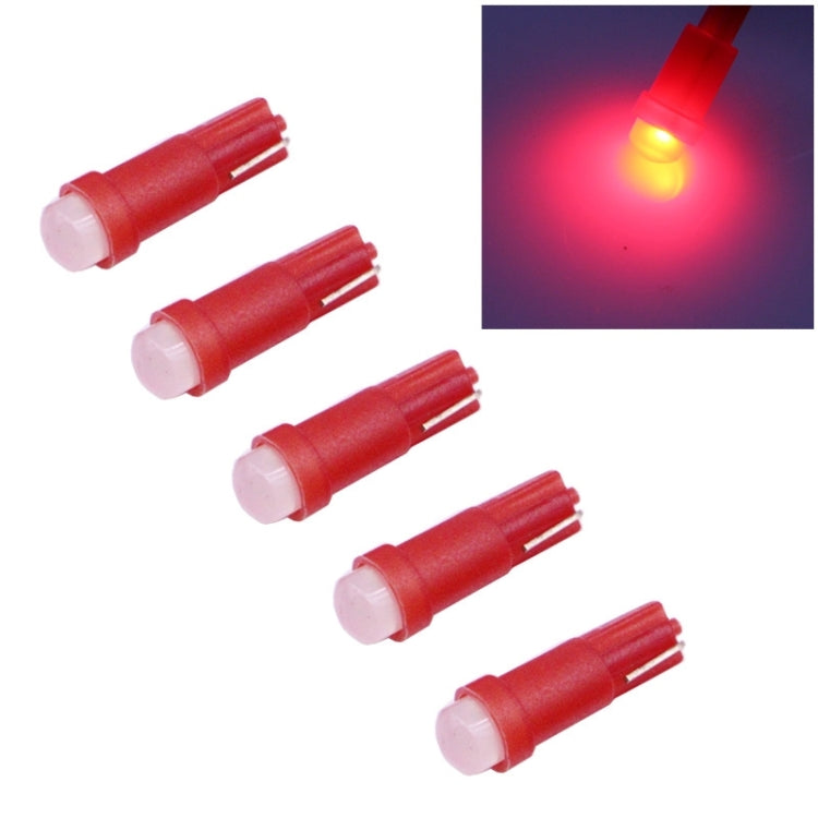 2 PCS T5 0.5W 20LM Red Light 1 LED COB LED Instrument Light Bulb Dashboard Light for Vehicles, DC 12V(Red) - Instrument Lights by PMC TechLife | Online Shopping South Africa | PMC TechLife | Buy Now Pay Later Mobicred