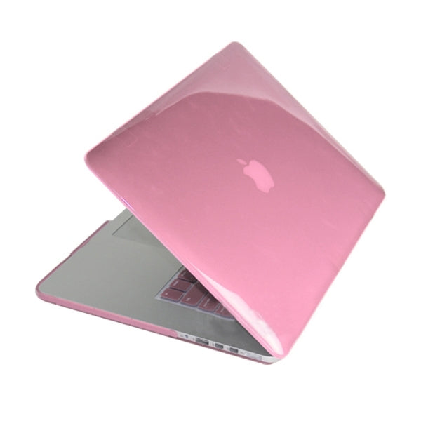 ENKAY for MacBook Pro Retina 15.4 inch (US Version) / A1398 4 in 1 Crystal Hard Shell Plastic Protective Case with Screen Protector & Keyboard Guard & Anti-dust Plugs(Pink) - MacBook Pro Cases by ENKAY | Online Shopping South Africa | PMC Jewellery | Buy Now Pay Later Mobicred