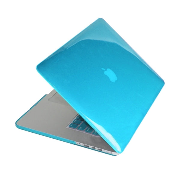 ENKAY for MacBook Pro Retina 15.4 inch (US Version) / A1398 4 in 1 Crystal Hard Shell Plastic Protective Case with Screen Protector & Keyboard Guard & Anti-dust Plugs(Blue) - MacBook Pro Cases by ENKAY | Online Shopping South Africa | PMC Jewellery | Buy Now Pay Later Mobicred