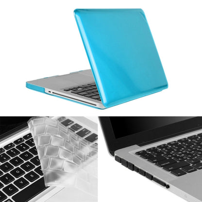 ENKAY for Macbook Pro 13.3 inch (US Version) / A1278 Hat-Prince 3 in 1 Crystal Hard Shell Plastic Protective Case with Keyboard Guard & Port Dust Plug(Blue) - MacBook Pro Cases by ENKAY | Online Shopping South Africa | PMC Jewellery | Buy Now Pay Later Mobicred