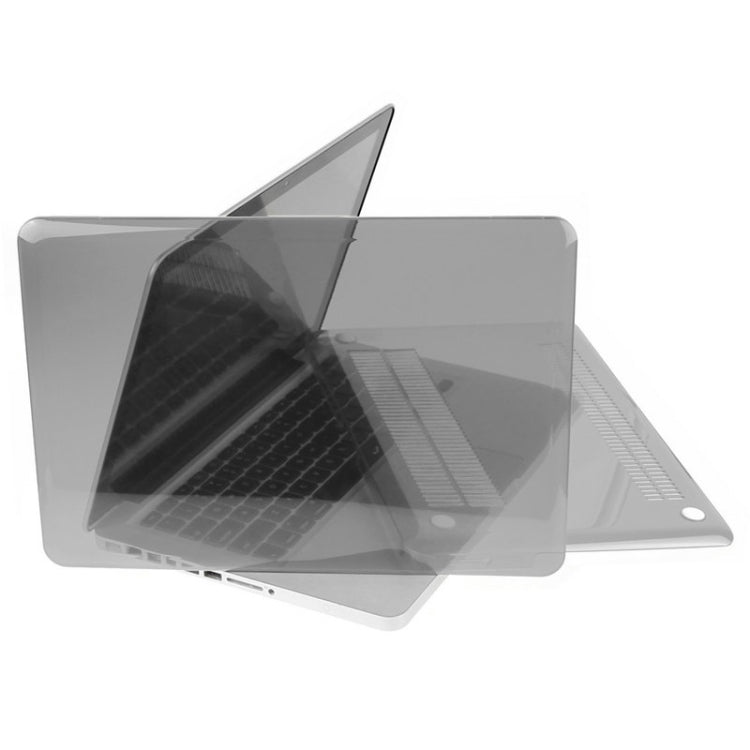 ENKAY for Macbook Pro 15.4 inch (US Version) / A1286 Hat-Prince 3 in 1 Crystal Hard Shell Plastic Protective Case with Keyboard Guard & Port Dust Plug(Grey) - MacBook Pro Cases by ENKAY | Online Shopping South Africa | PMC Jewellery | Buy Now Pay Later Mobicred