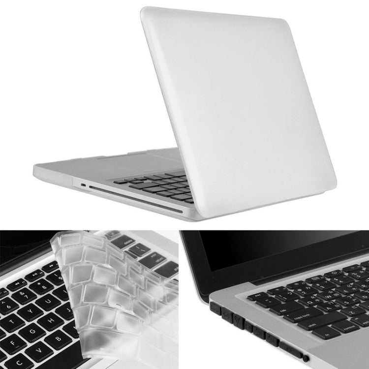 ENKAY for Macbook Pro 13.3 inch (US Version) / A1278 Hat-Prince 3 in 1 Frosted Hard Shell Plastic Protective Case with Keyboard Guard & Port Dust Plug(White) - MacBook Pro Cases by ENKAY | Online Shopping South Africa | PMC Jewellery | Buy Now Pay Later Mobicred