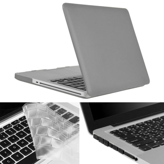 ENKAY for Macbook Pro 15.4 inch (US Version) / A1286 Hat-Prince 3 in 1 Frosted Hard Shell Plastic Protective Case with Keyboard Guard & Port Dust Plug(Grey) - MacBook Pro Cases by ENKAY | Online Shopping South Africa | PMC Jewellery | Buy Now Pay Later Mobicred